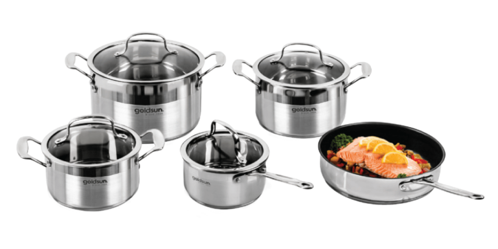 Cookware collection - set 5 pot and pan with non stick coating Xilan Whitford material